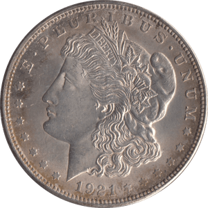 1921 SILVER MORGAN DOLLAR USA PHILADELPHIA MINT - SILVER WORLD COINS - Cambridgeshire Coins