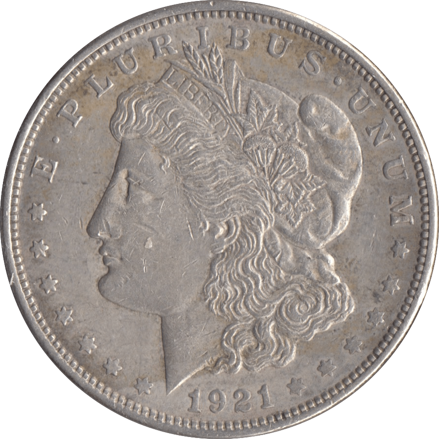 1921 SILVER MORGAN DOLLAR USA PHILADELPHIA MINT - SILVER WORLD COINS - Cambridgeshire Coins