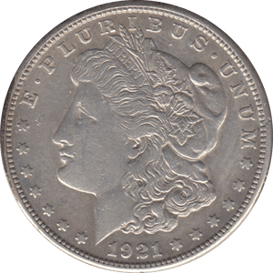 1921 SILVER MORGAN DOLLAR USA SAN FRANCISCO MINT - SILVER WORLD COINS - Cambridgeshire Coins