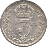 1921 SILVER THREEPENCE ( EF ) - Threepence - Cambridgeshire Coins