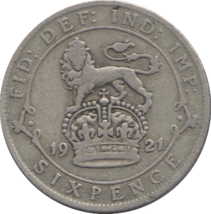 1921 SIXPENCE ( FINE ) 8 - SIXPENCE - Cambridgeshire Coins