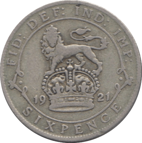 1921 SIXPENCE ( FINE ) 8 - SIXPENCE - Cambridgeshire Coins