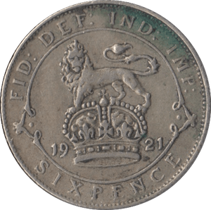 1921 SIXPENCE ( GVF ) - Sixpence - Cambridgeshire Coins