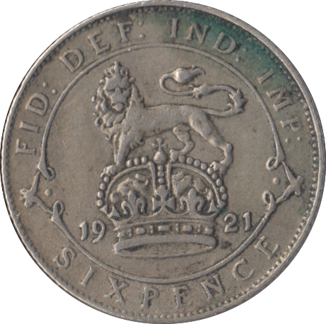 1921 SIXPENCE ( GVF ) - Sixpence - Cambridgeshire Coins