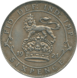 1921 SIXPENCE ( VF ) 1 - Sixpence - Cambridgeshire Coins