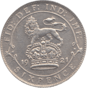 1921 SIXPENCE ( VF ) 2 - Sixpence - Cambridgeshire Coins