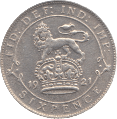 1921 SIXPENCE ( VF ) 2 - Sixpence - Cambridgeshire Coins