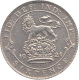 1921 SIXPENCE ( VF ) 2 - Sixpence - Cambridgeshire Coins