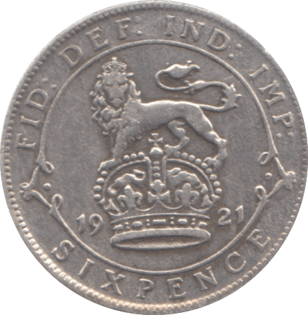 1921 SIXPENCE ( VF ) 2 - Sixpence - Cambridgeshire Coins