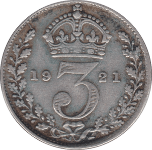 1921 THREEPENCE ( F ) - Threepence - Cambridgeshire Coins