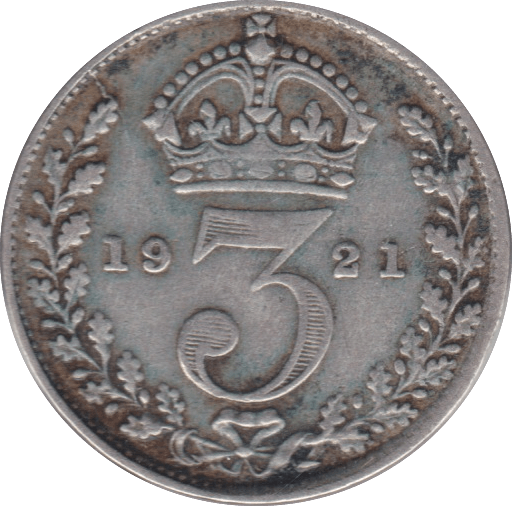 1921 THREEPENCE ( F ) - Threepence - Cambridgeshire Coins