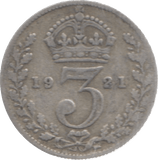 1921 THREEPENCE ( FINE ) - Threepence - Cambridgeshire Coins