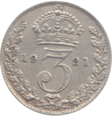 1921 THREEPENCE ( GVF ) 4 - Threepence - Cambridgeshire Coins
