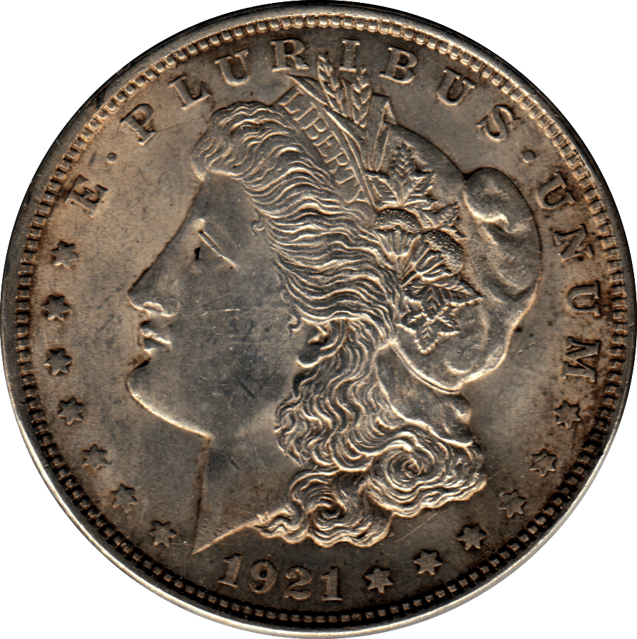 1921 USA SILVER MORGAN DOLLAR PHILADELPHIA MINT 3 - SILVER WORLD COINS - Cambridgeshire Coins