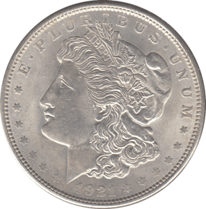 1921 USA SILVER MORGAN DOLLAR PHILADELPHIA MINT 6 - SILVER WORLD COINS - Cambridgeshire Coins