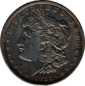 1921 USA SILVER MORGAN DOLLAR PHILADELPHIA MINT - SILVER WORLD COINS - Cambridgeshire Coins