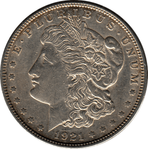 1921 USA SILVER MORGAN DOLLAR PHILADELPHIA MINT - SILVER WORLD COINS - Cambridgeshire Coins
