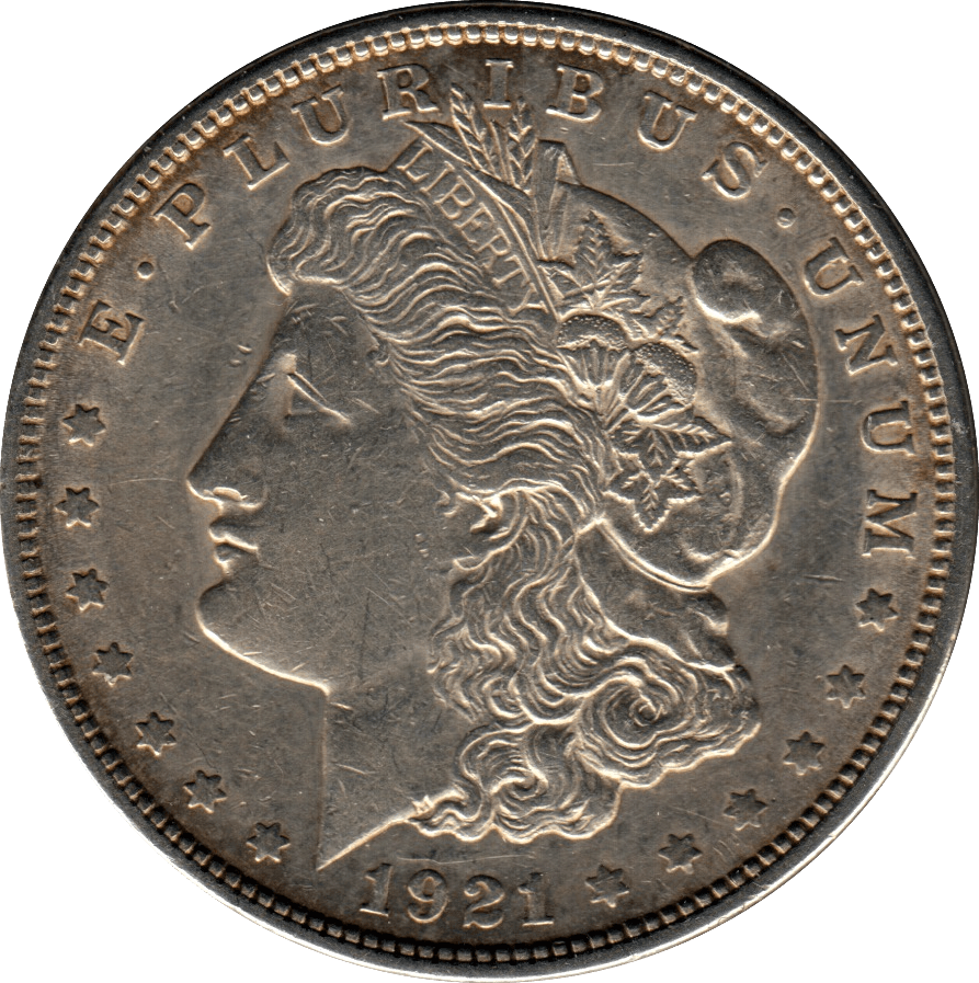 1921 USA SILVER MORGAN DOLLAR PHILADELPHIA MINT - SILVER WORLD COINS - Cambridgeshire Coins