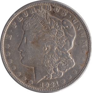 1921 USA SILVER MORGAN DOLLAR SAN FRANCISCO MINT - SILVER WORLD COINS - Cambridgeshire Coins