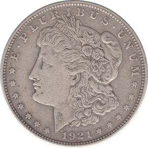 1921 USA SILVER MORGAN DOLLAR - WORLD COINS - Cambridgeshire Coins