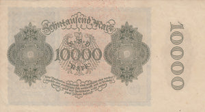 1922 10000 MARK GERMAN BANKNOTE GERMANY REF 761 - World Banknotes - Cambridgeshire Coins