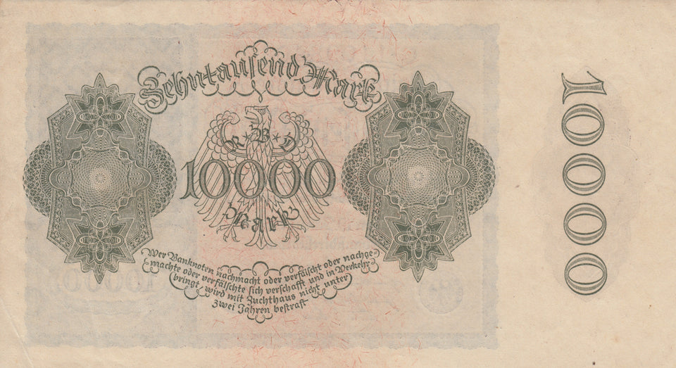1922 10000 MARK GERMAN BANKNOTE GERMANY REF 761 - World Banknotes - Cambridgeshire Coins