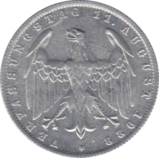 1922 3 MARK GERMANY - WORLD COINS - Cambridgeshire Coins