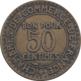 1922 50 CENTIMES FRANCE - WORLD COINS - Cambridgeshire Coins