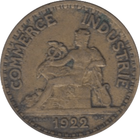1922 50 CENTIMES FRANCE - WORLD COINS - Cambridgeshire Coins
