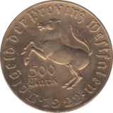 1922 500 MARK WESTPHALIA GERMANY - WORLD COINS - Cambridgeshire Coins