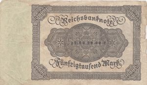 1922 50000 MARKS INFLATION ISSUE GERMANY REF 1151 - World Banknotes - Cambridgeshire Coins