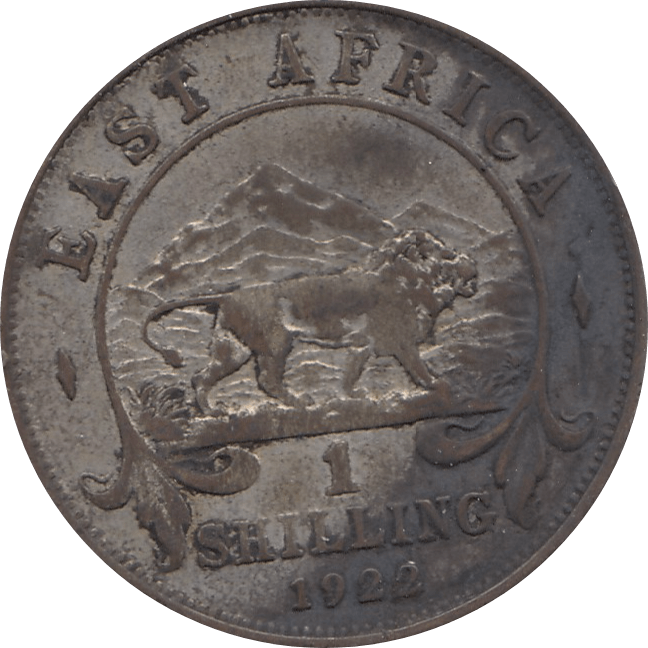1922 BASE SILVER SHILLING GEORGE V BRITISH EAST AFRICA REF H133 - SILVER WORLD COINS - Cambridgeshire Coins