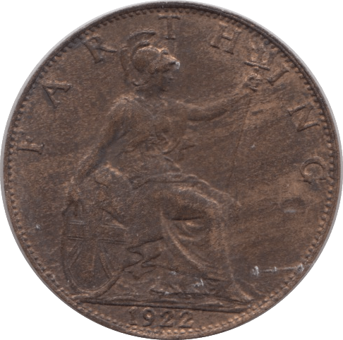 1922 FARTHING ( AUNC ) - Farthing - Cambridgeshire Coins