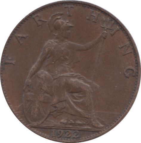 1922 FARTHING ( EF ) 2 - Farthing - Cambridgeshire Coins