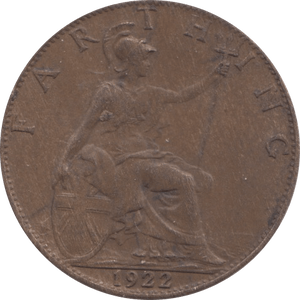 1922 FARTHING ( EF ) - Farthing - Cambridgeshire Coins