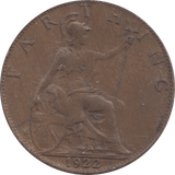 1922 FARTHING ( EF ) - Farthing - Cambridgeshire Coins