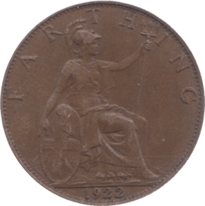 1922 FARTHING ( GVF ) 3 - Farthing - Cambridgeshire Coins
