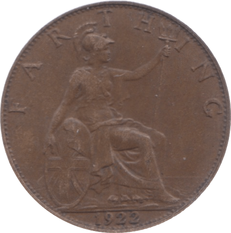 1922 FARTHING ( GVF ) 3 - Farthing - Cambridgeshire Coins