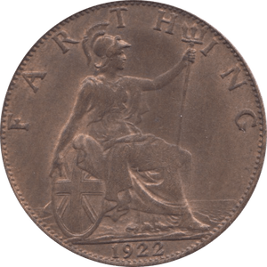 1922 FARTHING ( UNC ) - Farthing - Cambridgeshire Coins