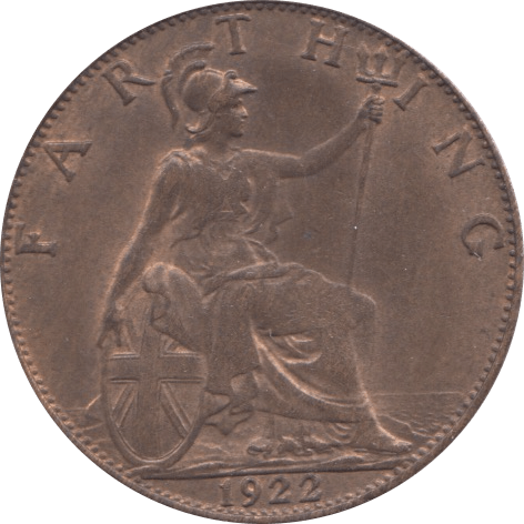 1922 FARTHING ( UNC ) - Farthing - Cambridgeshire Coins