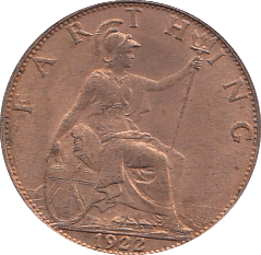 1922 FARTHING ( UNC ) - Farthing - Cambridgeshire Coins
