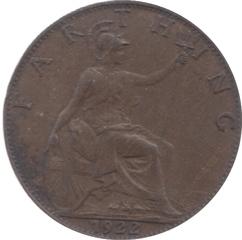 1922 FARTHING ( VF ) 23 - Farthing - Cambridgeshire Coins