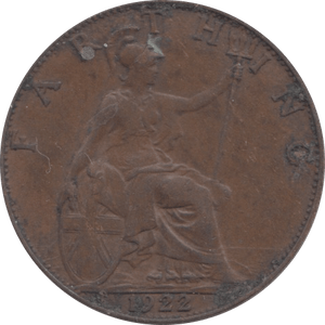 1922 FARTHING ( VF ) - Farthing - Cambridgeshire Coins