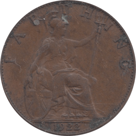 1922 FARTHING ( VF ) - Farthing - Cambridgeshire Coins