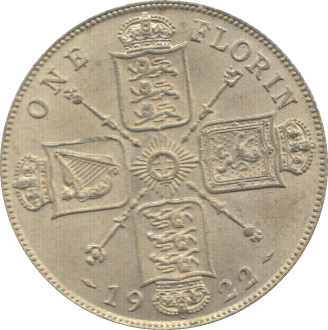 1922 FLORIN ( EF ) 5 - Florin - Cambridgeshire Coins