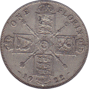 1922 FLORIN (F) - Florin - Cambridgeshire Coins