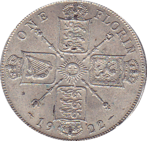 1922 FLORIN ( GVF ) - Florin - Cambridgeshire Coins