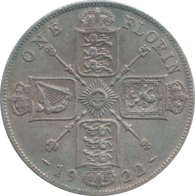 1922 FLORIN ( VF ) 1 - Florin - Cambridgeshire Coins