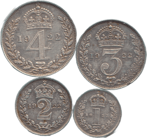 1922 MAUNDY SET GEORGE V - Maundy Set - Cambridgeshire Coins
