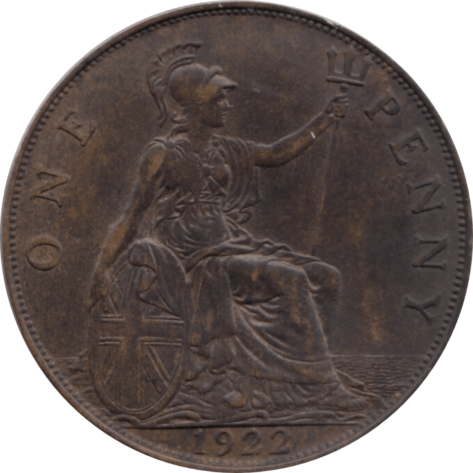 1922 PENNY 1 ( AUNC ) 44 - Penny - Cambridgeshire Coins